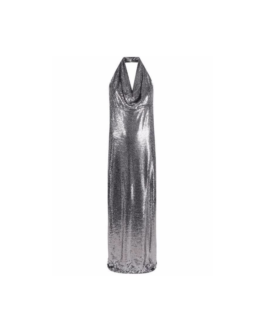 Blanca Vita Silver Elastane Cocktail Dress Dresses