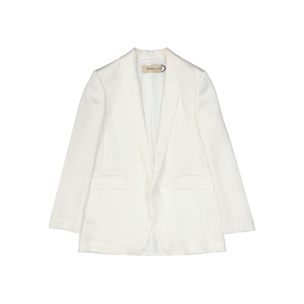 Blanca Vita White Polyester Jacket Glam Steals