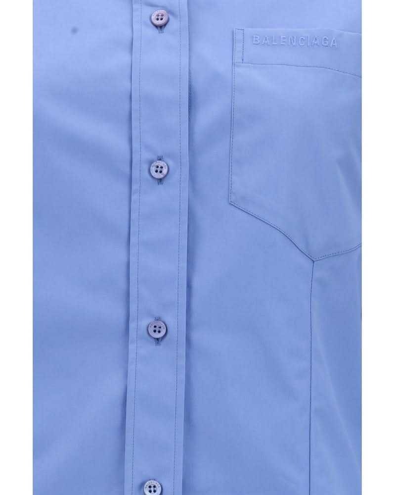 Balenciaga Blue Cotton Shirt Glam Steals