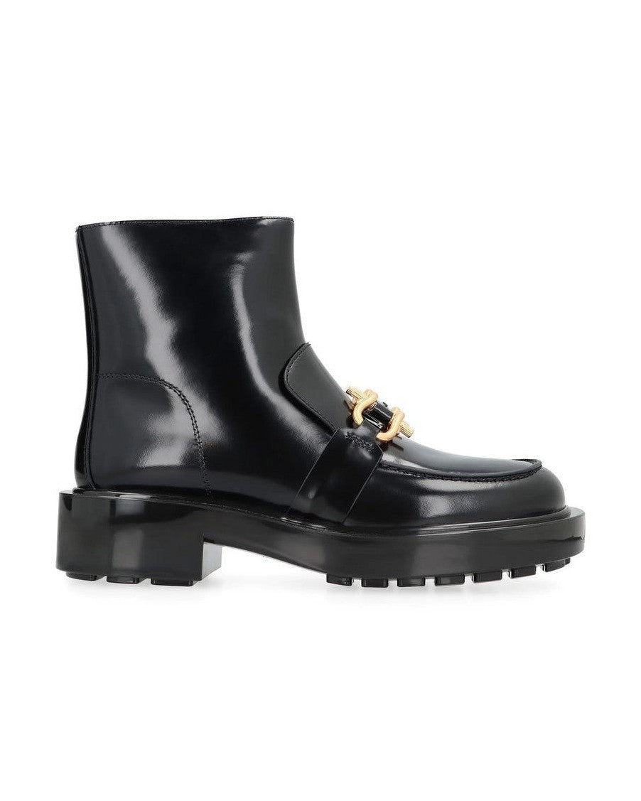 Bottega Veneta Black Calfskin Ankle Boots