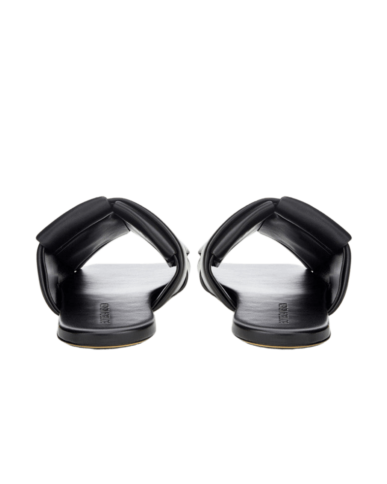 Bottega Veneta Black Leather Elegant Sandals Glam Steals