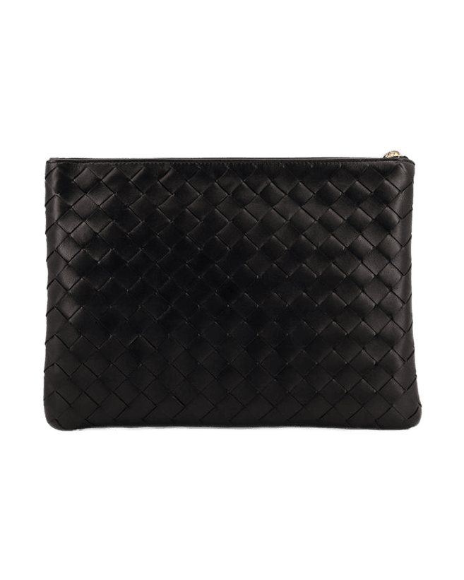 Bottega Veneta Black Leather Handbag Handbags