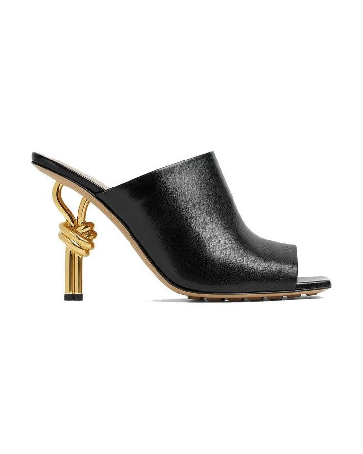 Bottega Veneta Black Leather Lamb Mules Glam Steals