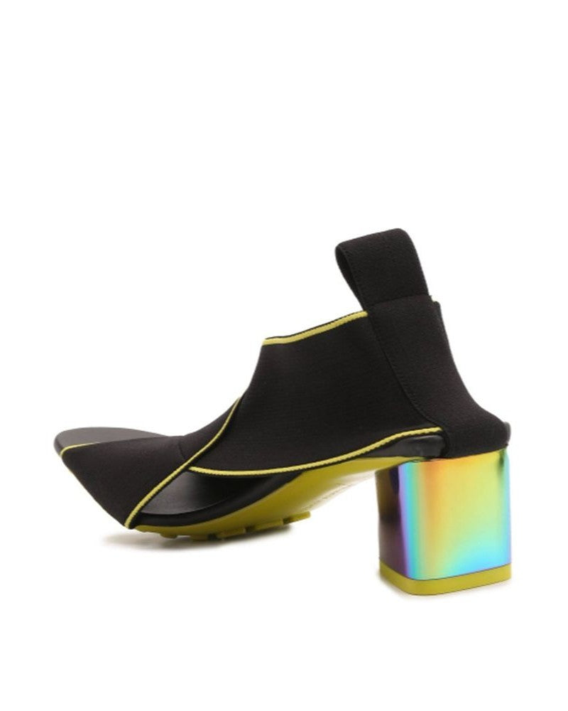 Bottega Veneta Black Platform Sandals Heels