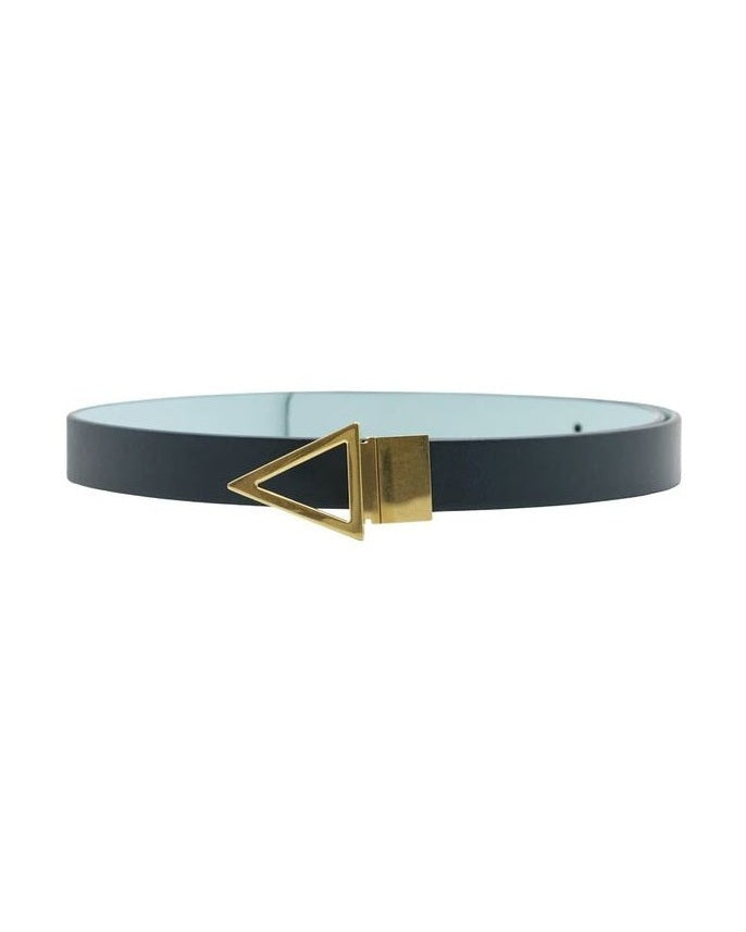 Bottega Veneta Blue Leather Regular Belt Glam Steals
