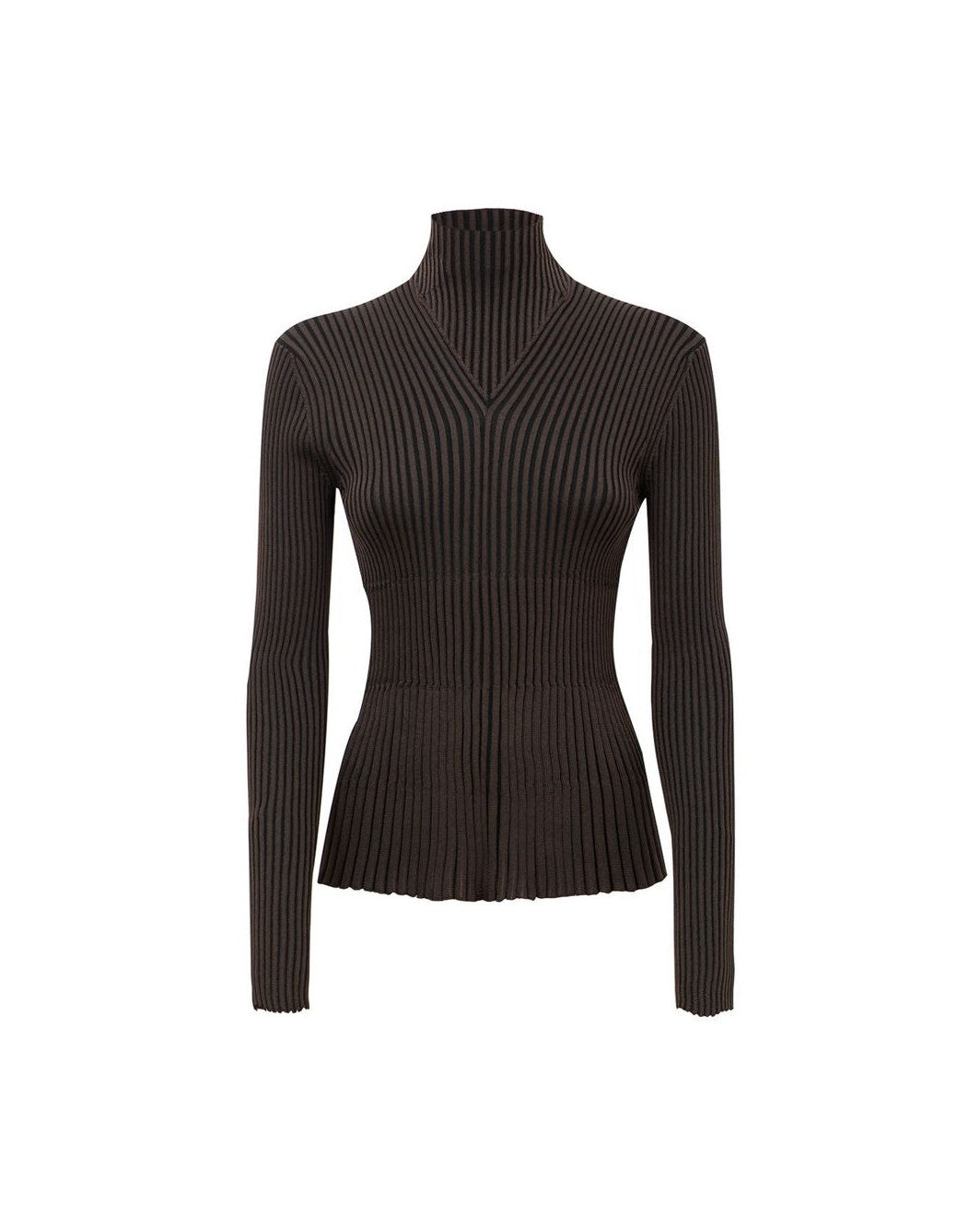 Bottega Veneta Brown Viscose Turtleneck Glam Steals