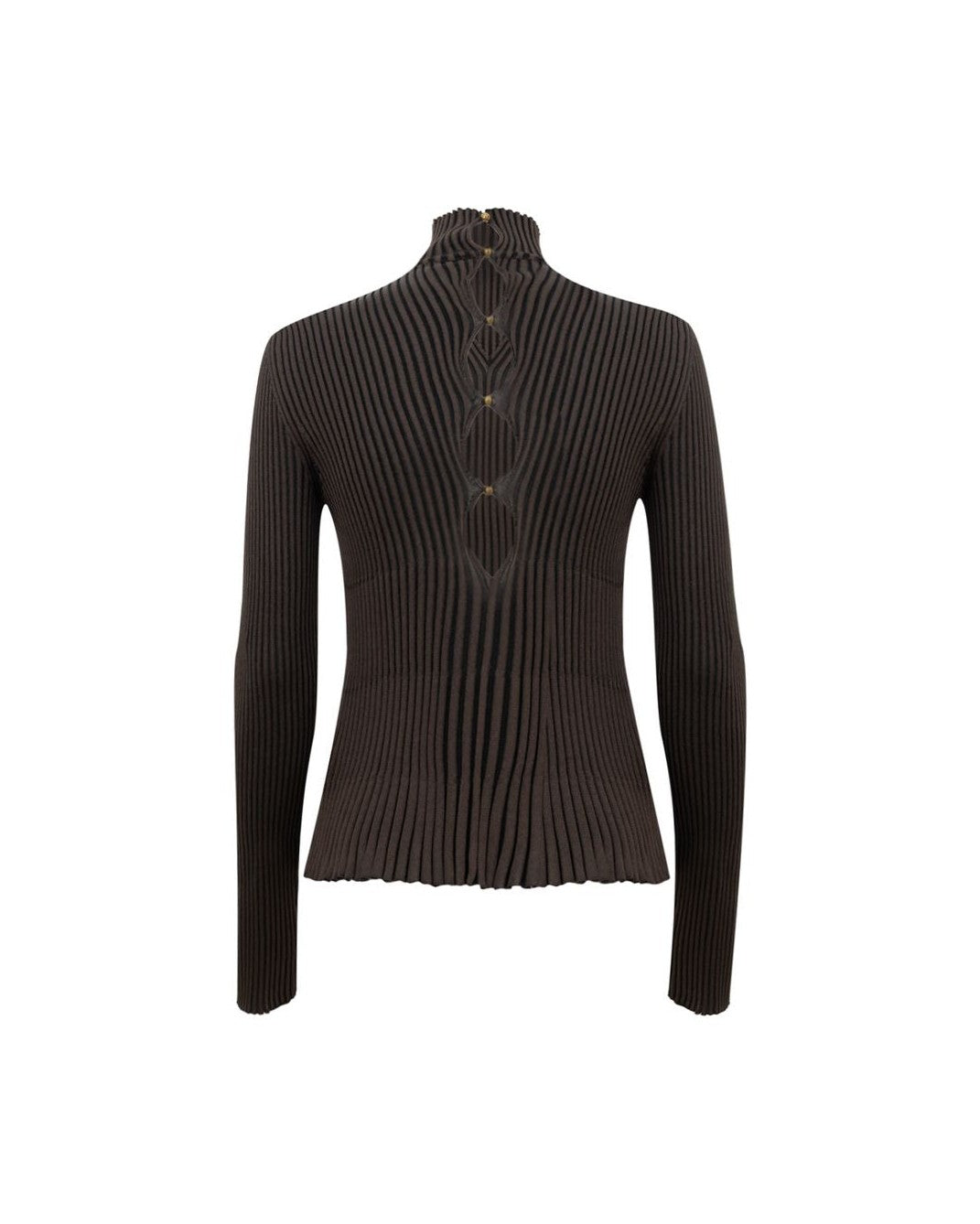 Bottega Veneta Brown Viscose Turtleneck Glam Steals