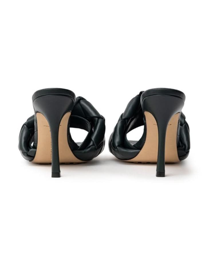 Bottega Veneta Green Leather Sandals Heels