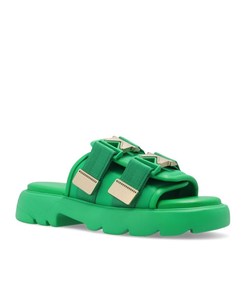 Bottega Veneta Nylon Slides Flats