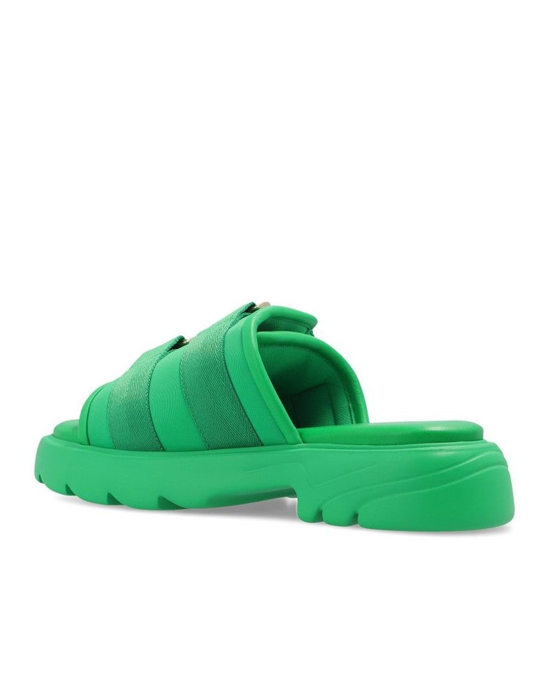 Bottega Veneta Nylon Slides Flats