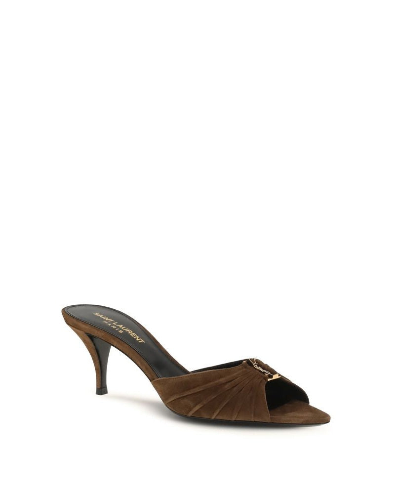 Saint Laurent Brown Stiletto Heel Sandals Glam Steals