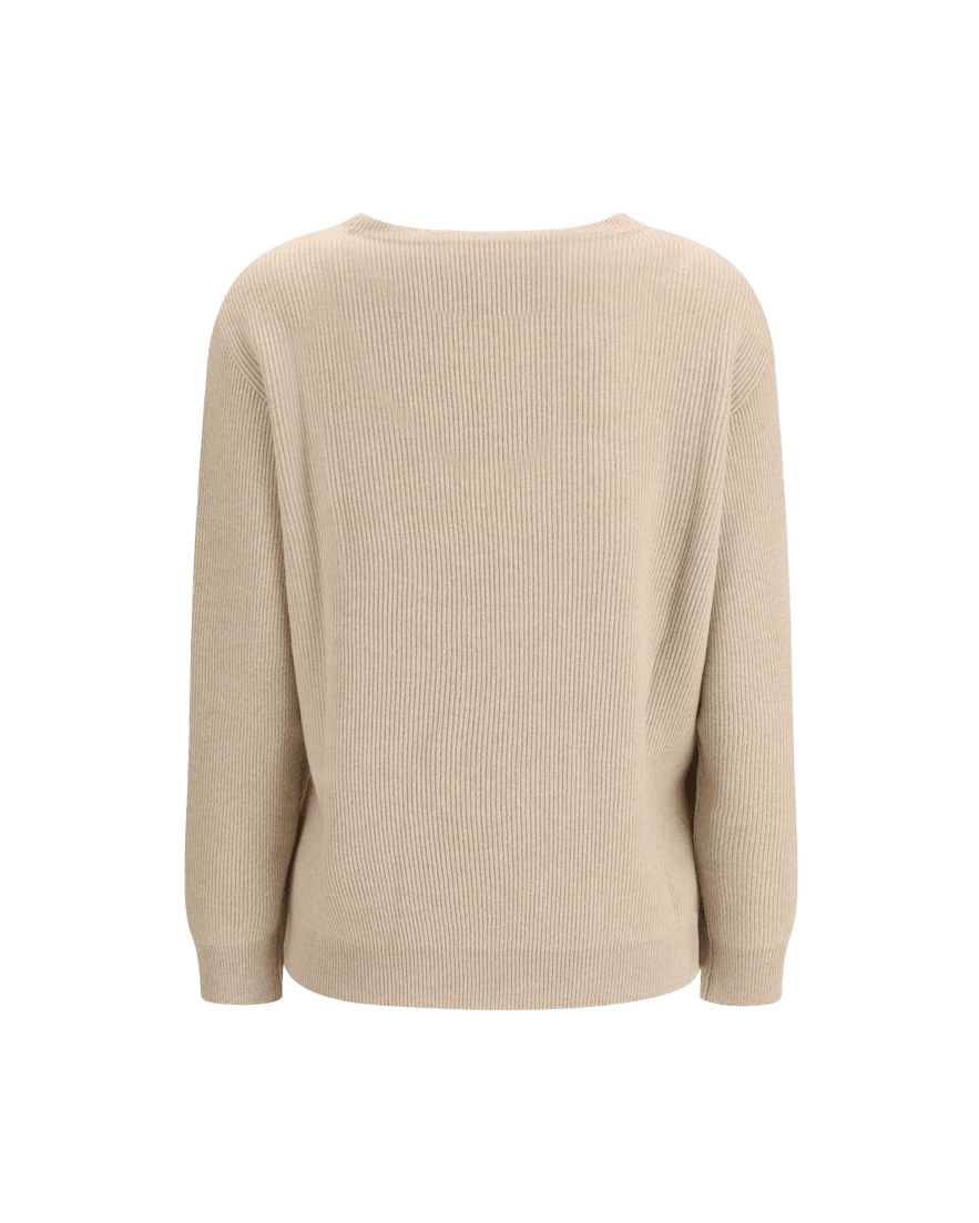 Brunello Cucinelli Beige Cashmere Sweater Glam Steals