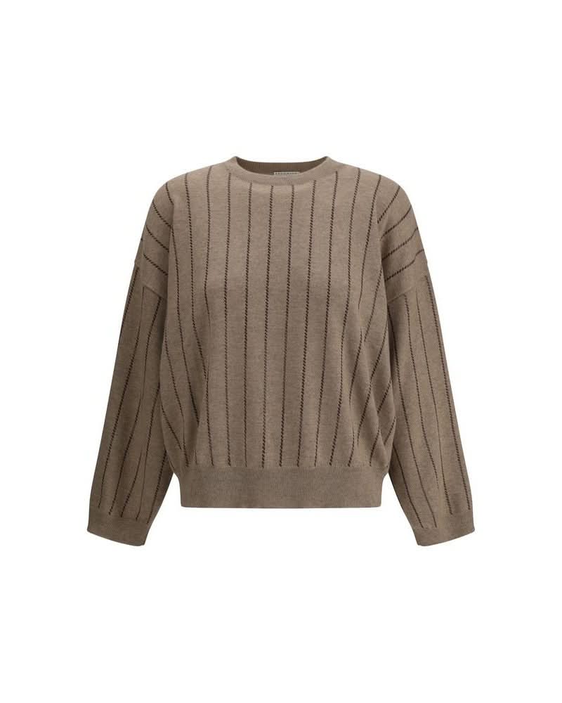 Brunello Cucinelli Beige Cashmere Sweater
