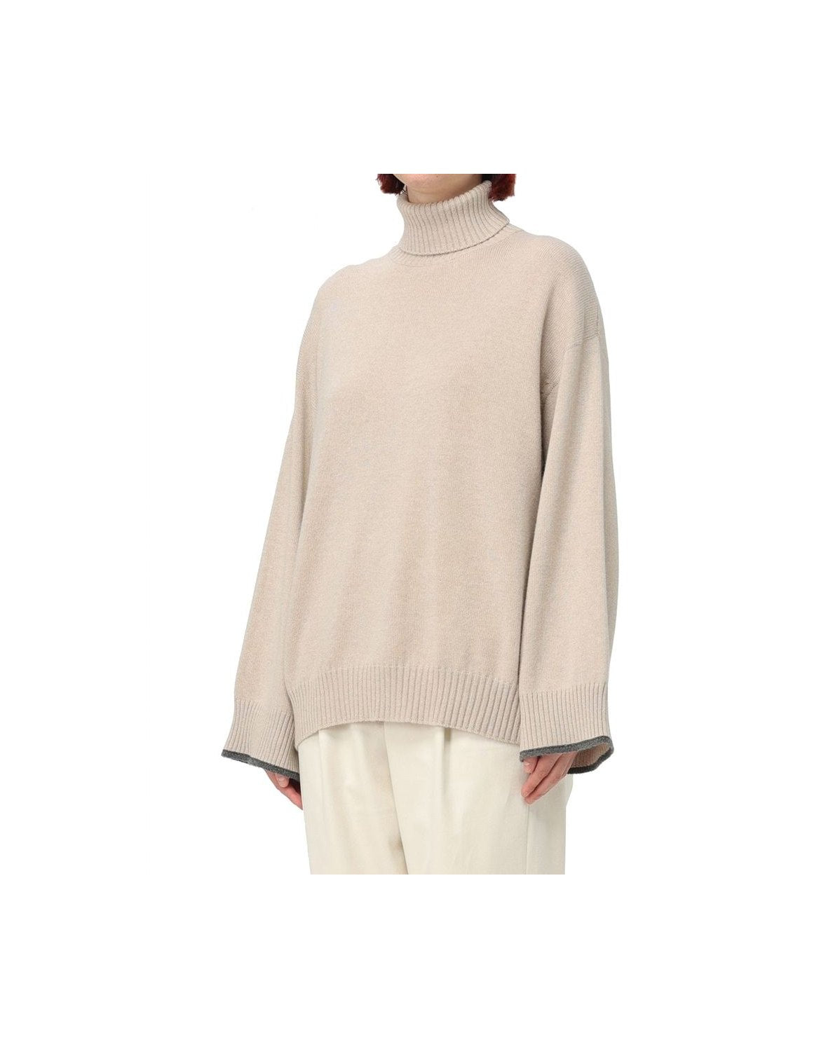 Brunello Cucinelli Beige Cashmere Sweater Glam Steals