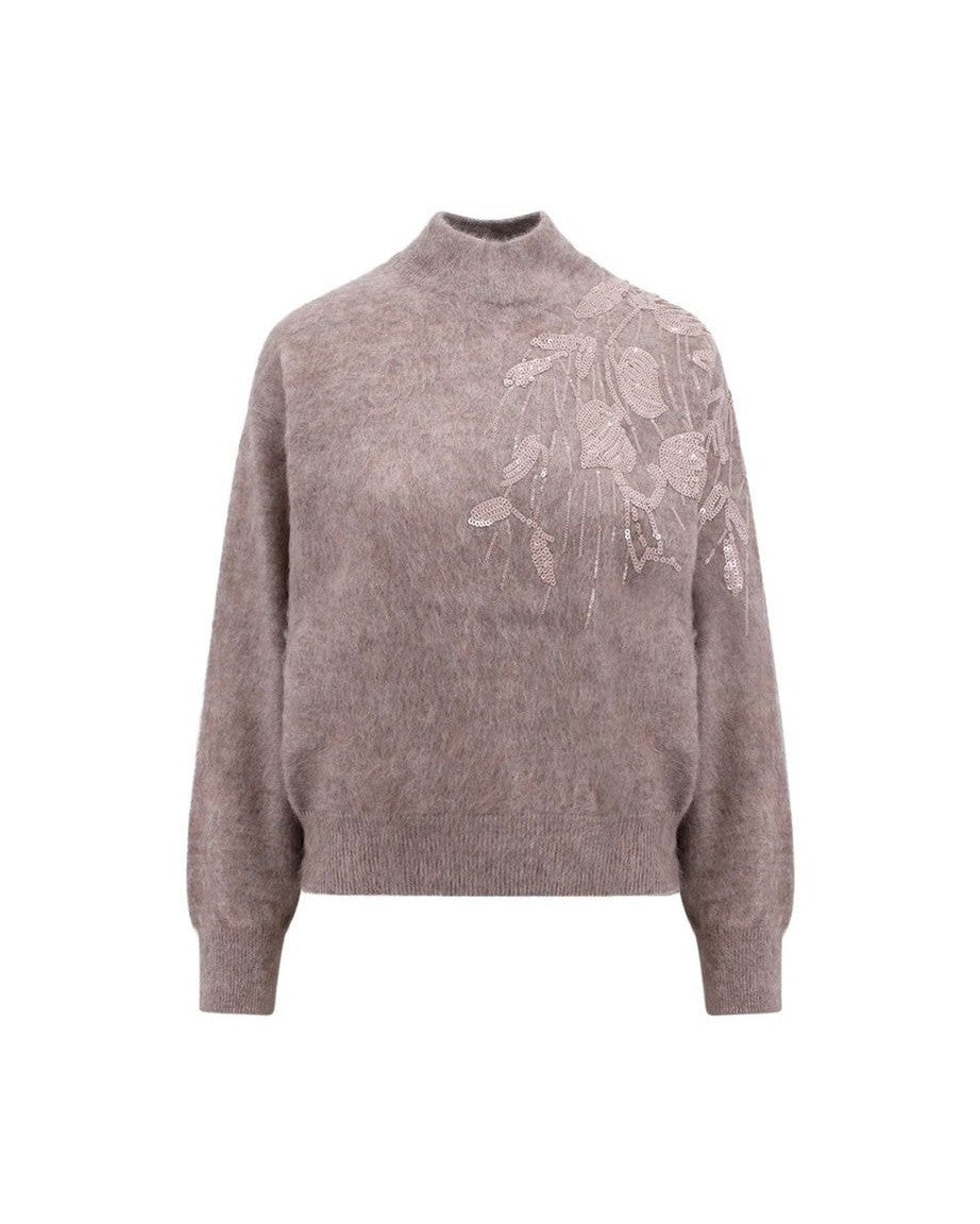Brunello Cucinelli Beige Cashmere Sweatshirt Sweatshirts