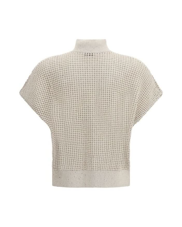 Brunello Cucinelli Beige Cotton Cardigan