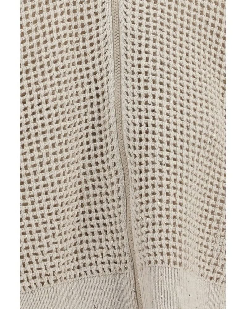 Brunello Cucinelli Beige Cotton Cardigan