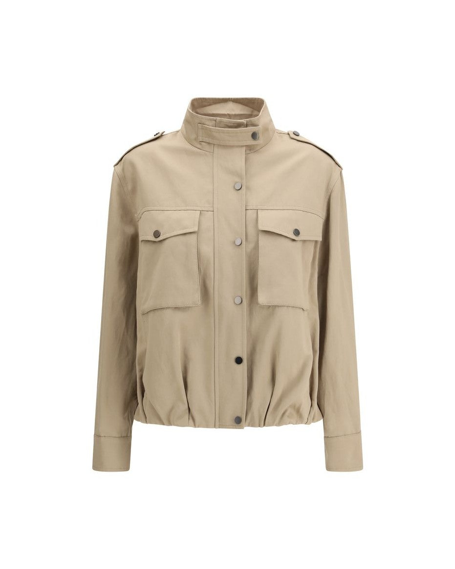 Brunello Cucinelli Beige Cotton Coat Glam Steals