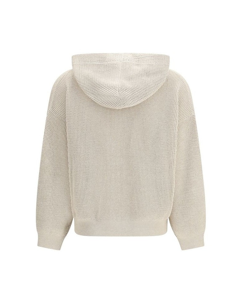 Brunello Cucinelli Beige Cotton Hoodie Glam Steals