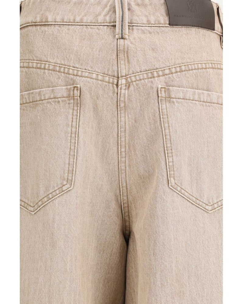 Brunello Cucinelli Beige Cotton Jeans Denim