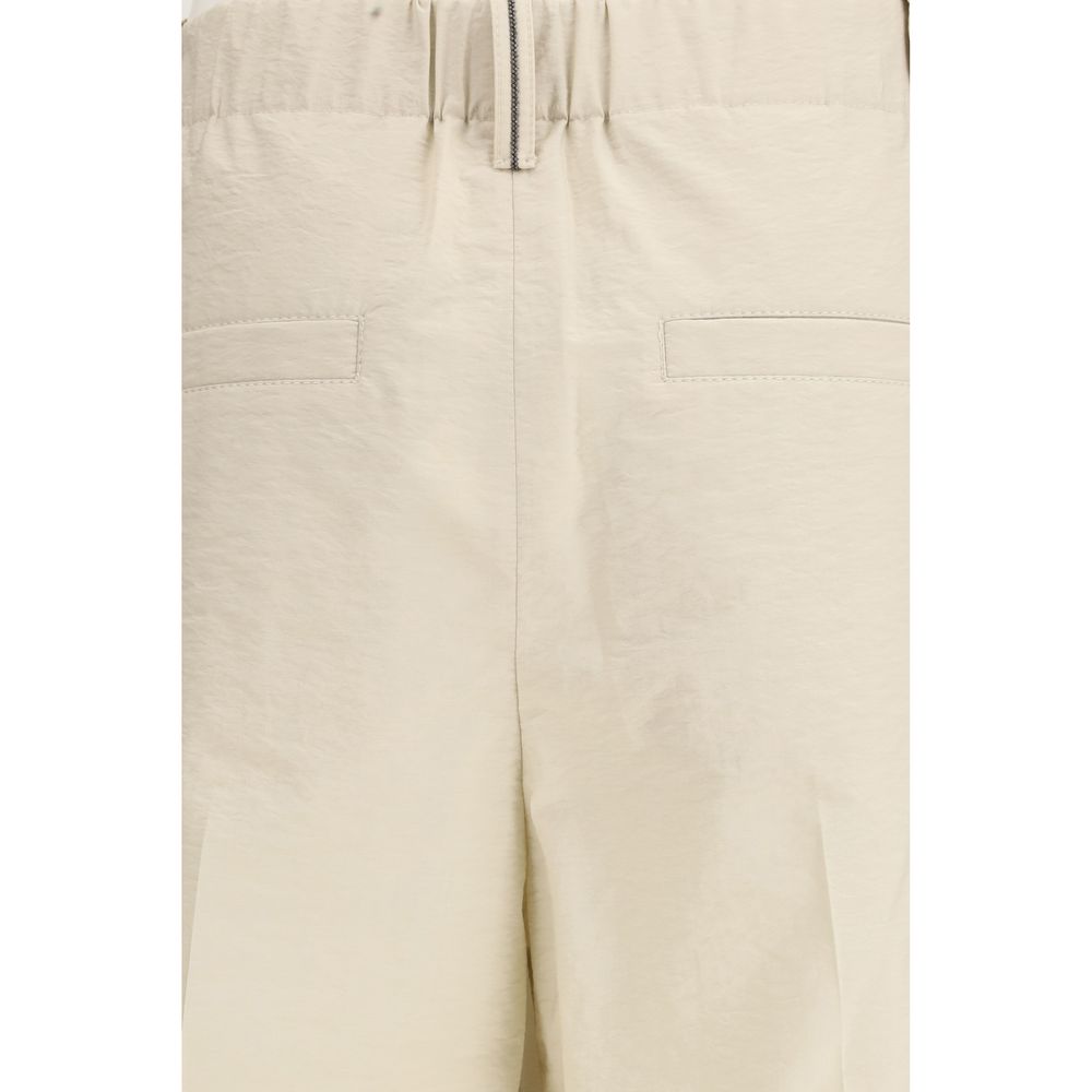 Brunello Cucinelli Beige Cotton Pant Glam Steals