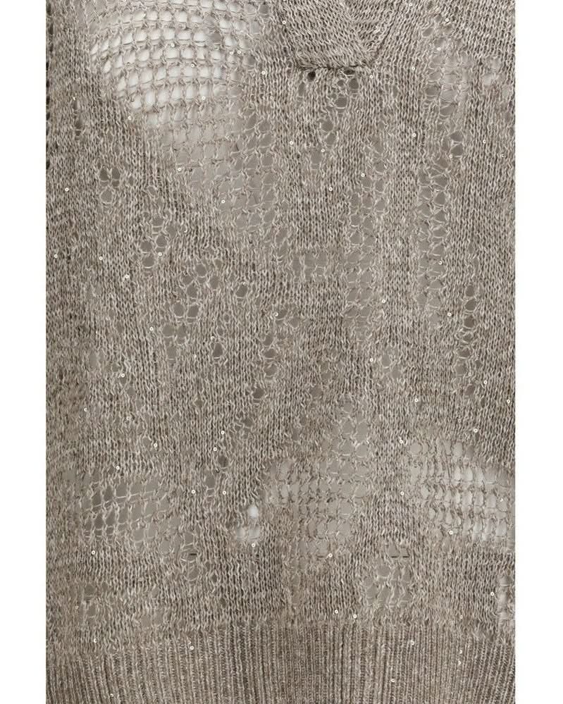 Brunello Cucinelli Beige Linen Polo Shirt