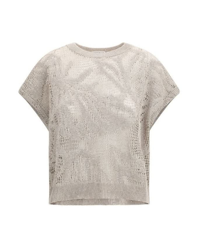 Brunello Cucinelli Beige Linen T-Shirt