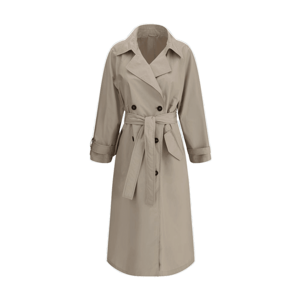 Brunello Cucinelli Beige Polyester Coat Glam Steals