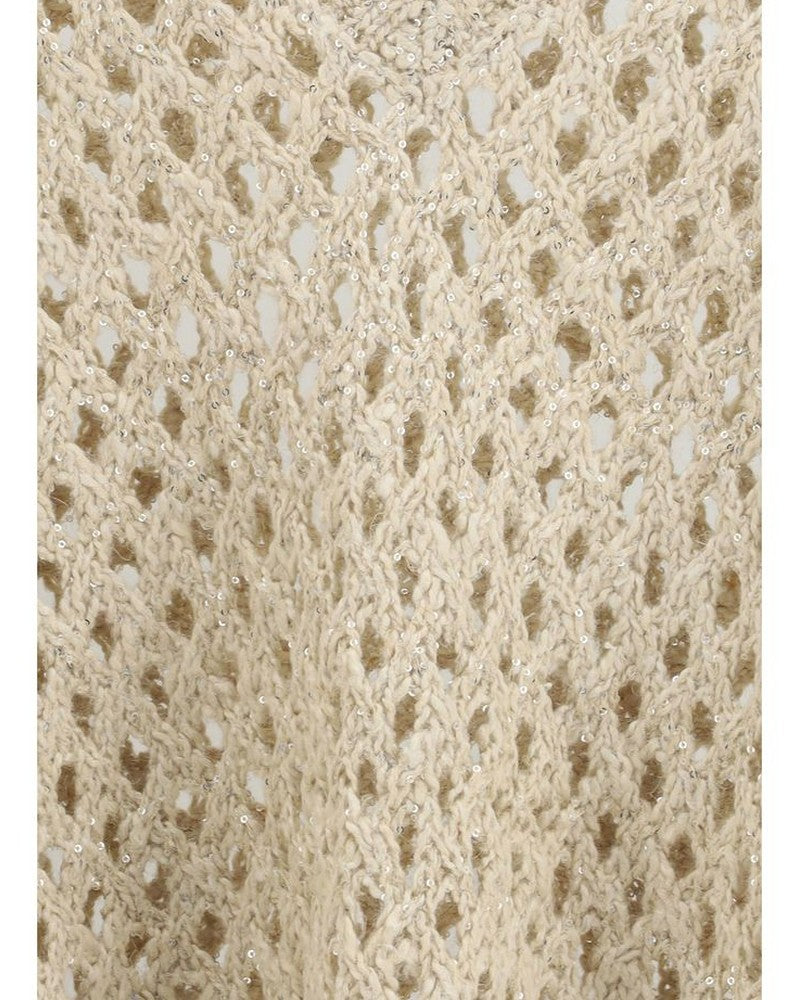 Brunello Cucinelli Beige Silk Sweater Glam Steals