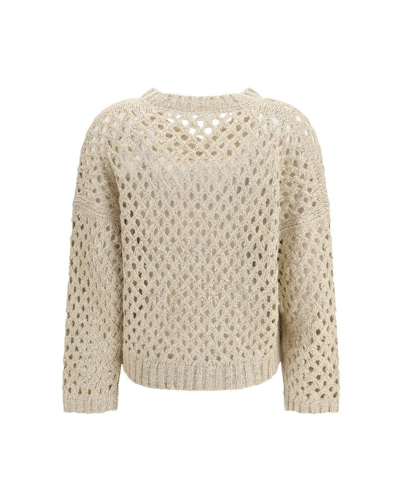 Brunello Cucinelli Beige Silk Sweater Glam Steals