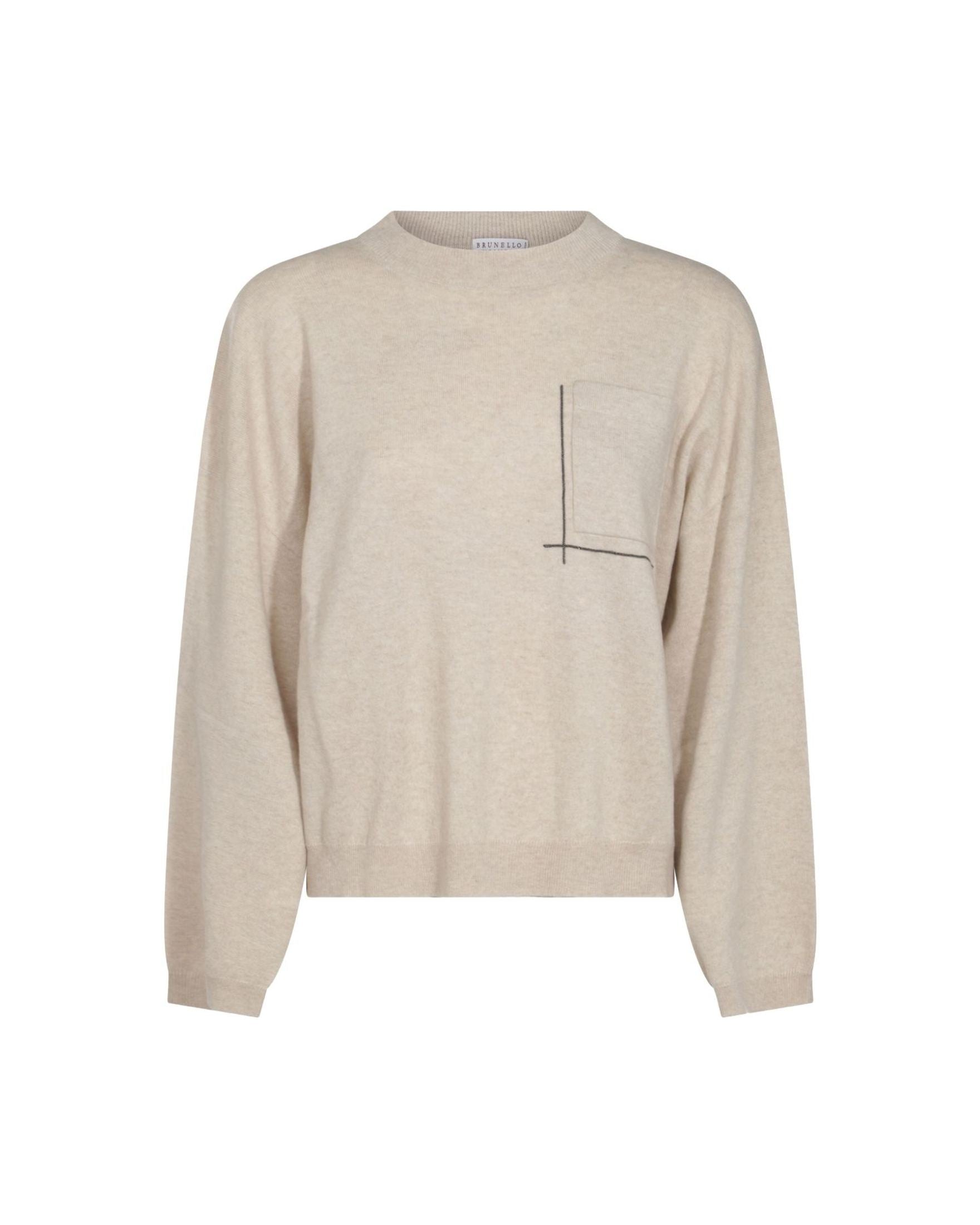 Brunello Cucinelli Beige Sweater Glam Steals