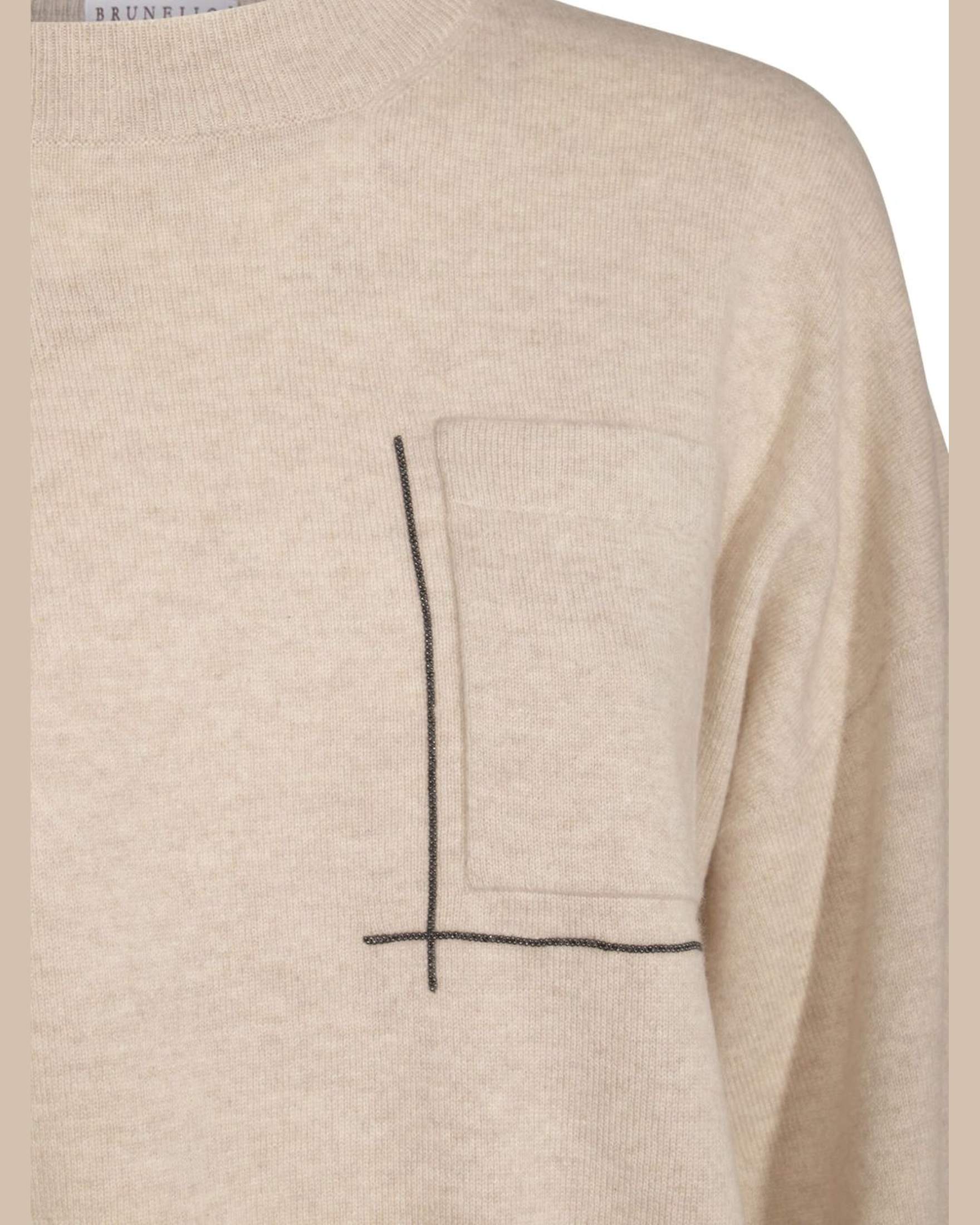 Brunello Cucinelli Beige Sweater Glam Steals