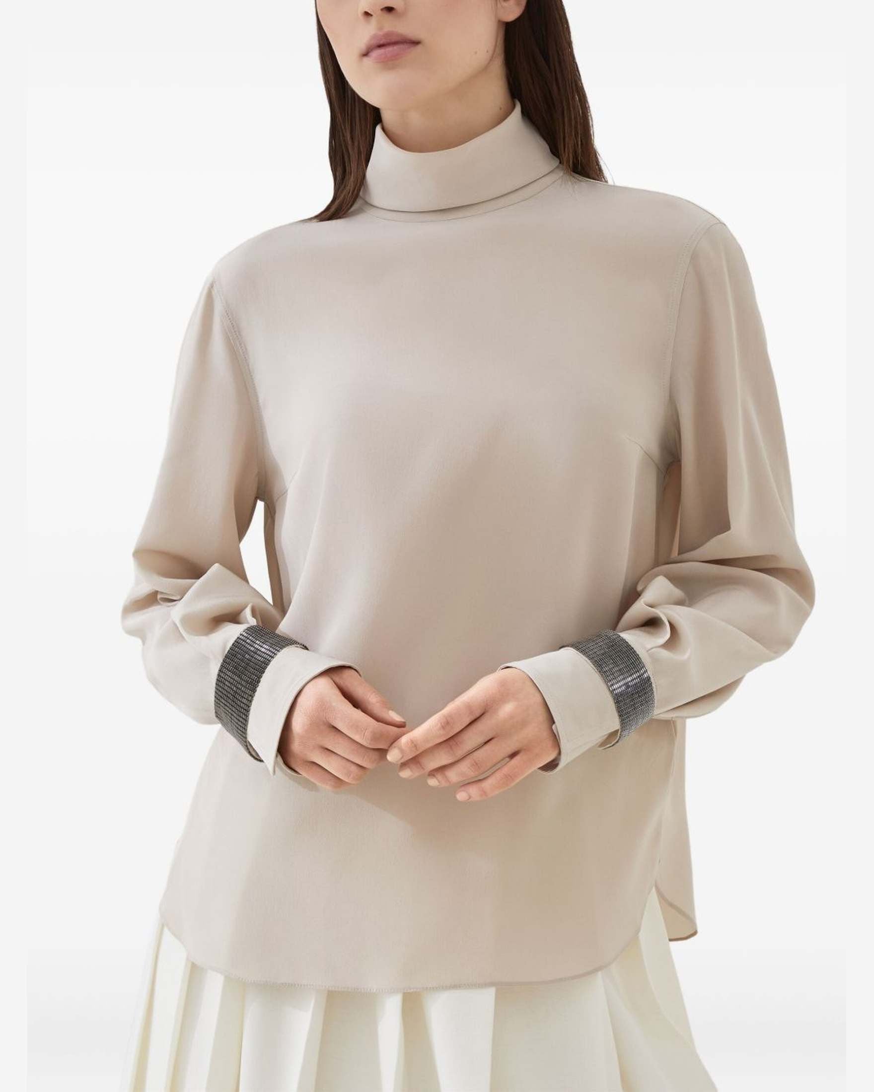 Brunello Cucinelli Beige Sweater Glam Steals