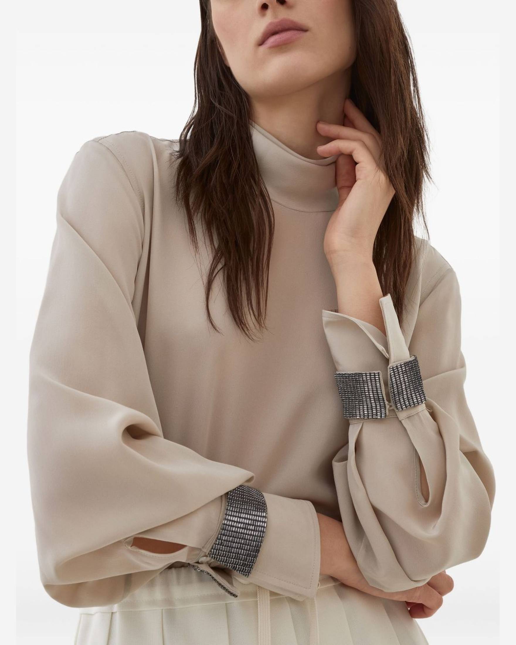 Brunello Cucinelli Beige Sweater Glam Steals