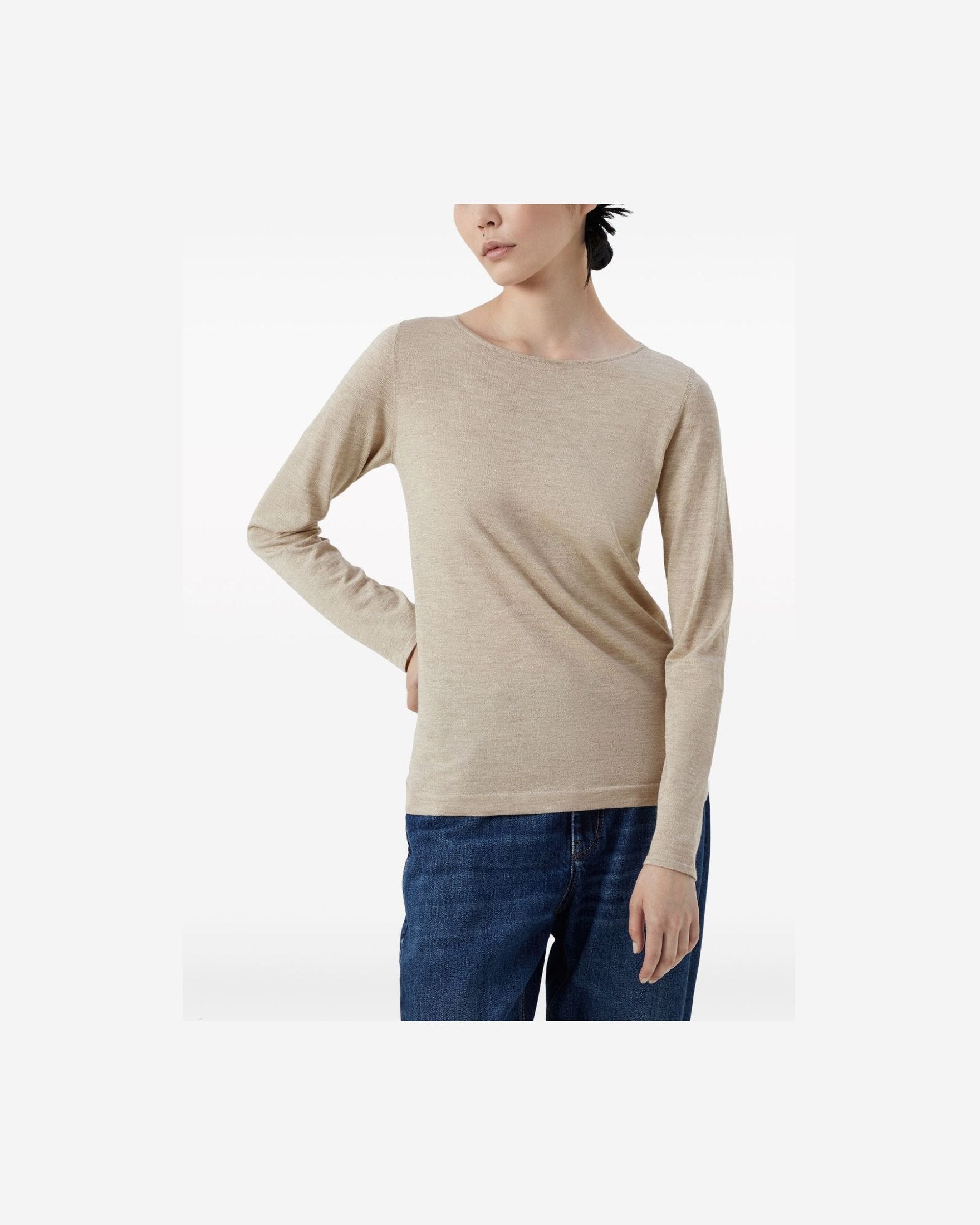 Brunello Cucinelli Beige Sweater Glam Steals