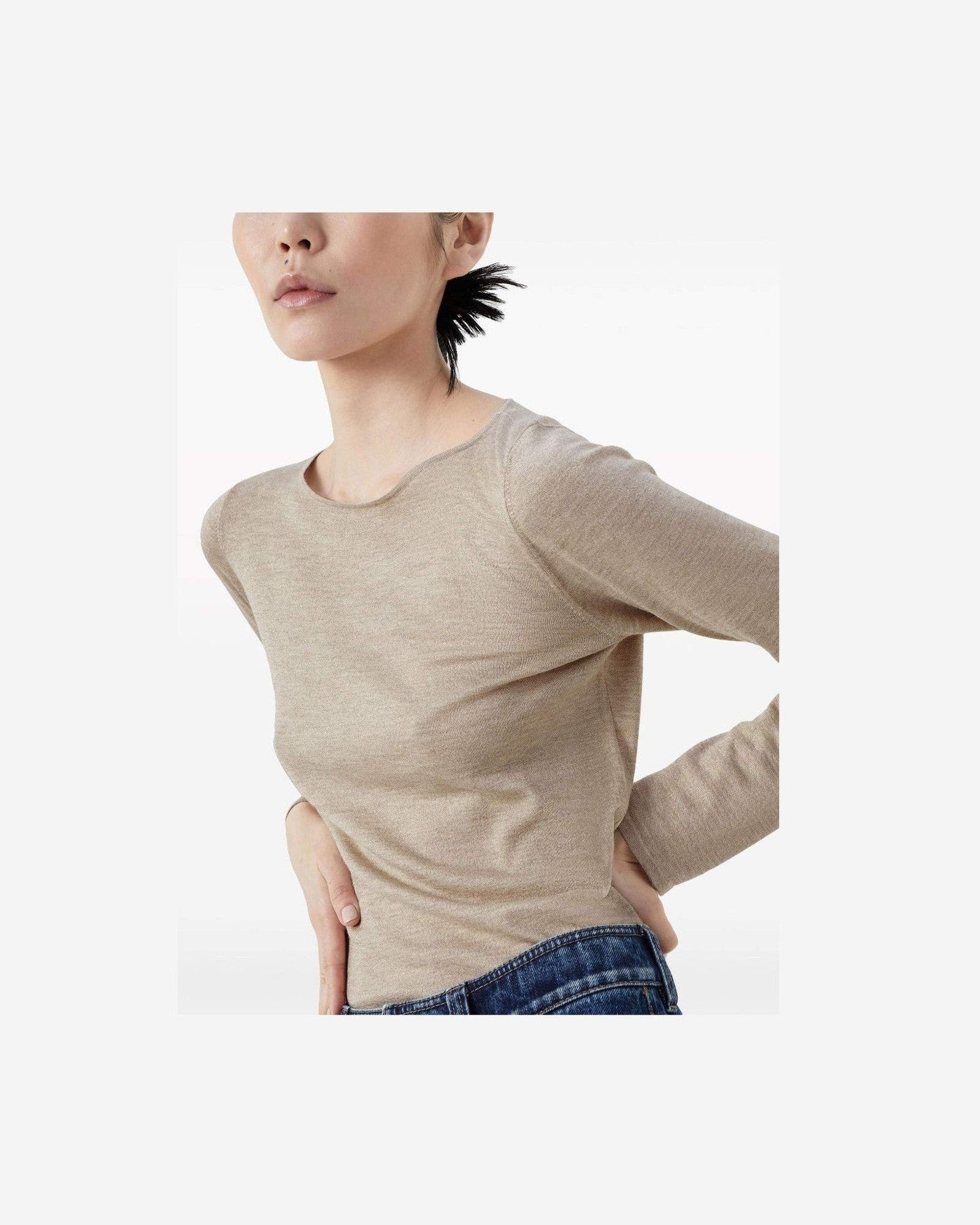 Brunello Cucinelli Beige Sweater Glam Steals
