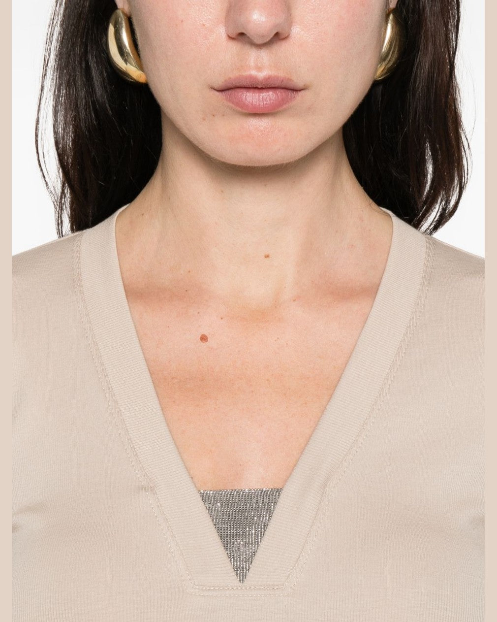 Brunello Cucinelli Beige Sweater Glam Steals