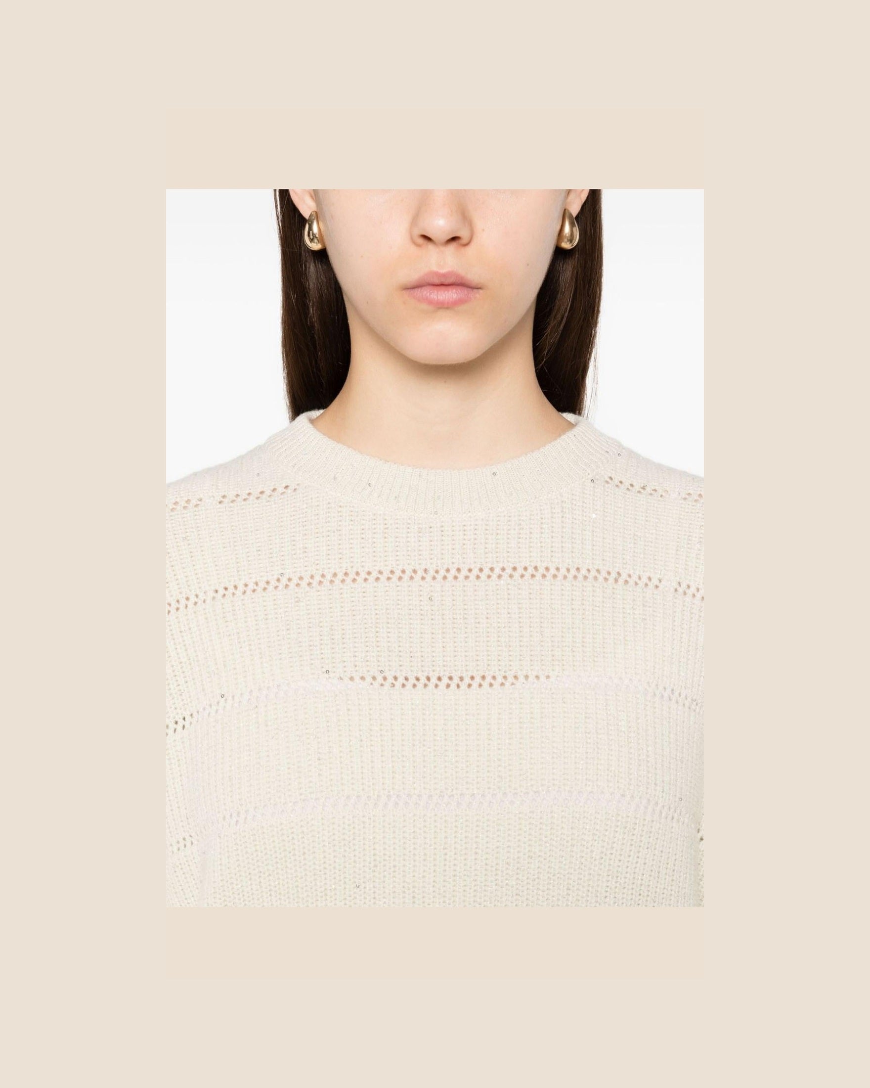 Brunello Cucinelli Beige Sweater Glam Steals