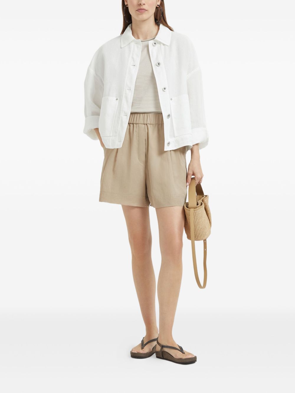 Brunello Cucinelli Beige T-shirt and Polo Glam Steals