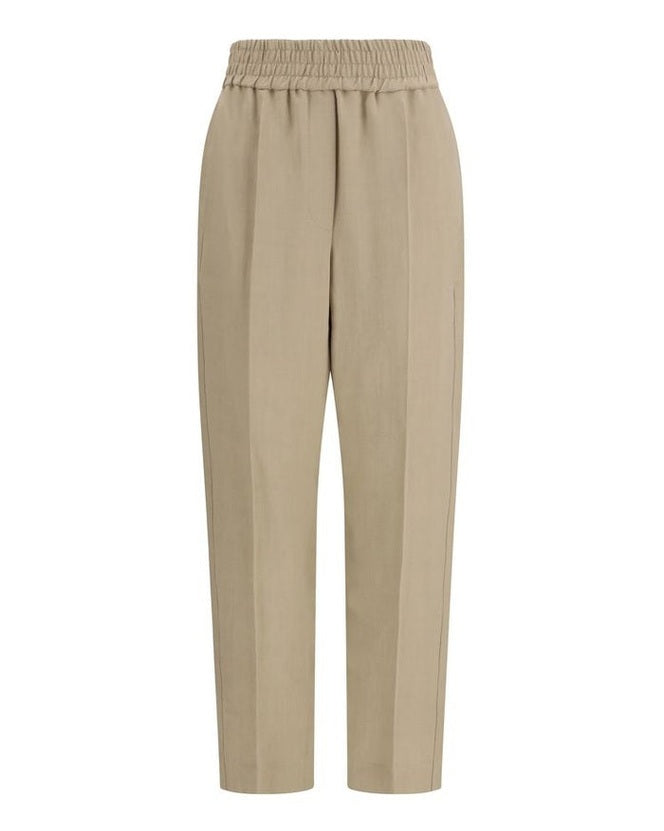 Brunello Cucinelli Beige Viscose Casual Pant Glam Steals