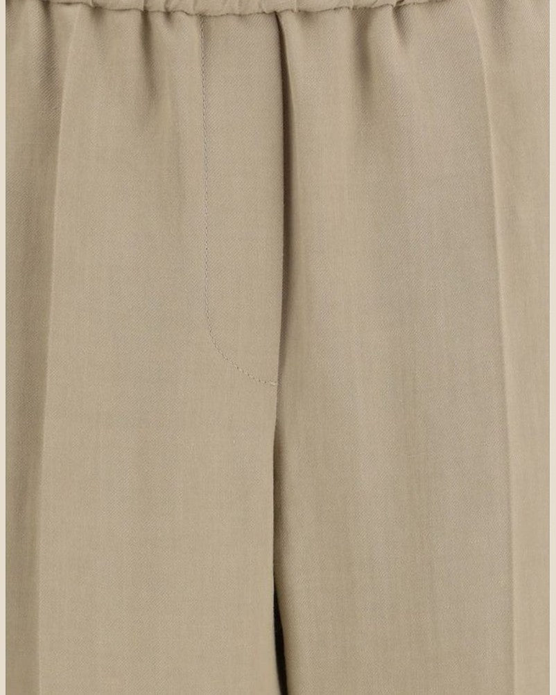 Brunello Cucinelli Beige Viscose Casual Pant Glam Steals