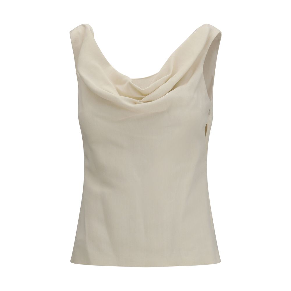 Brunello Cucinelli Beige Viscose Top Glam Steals