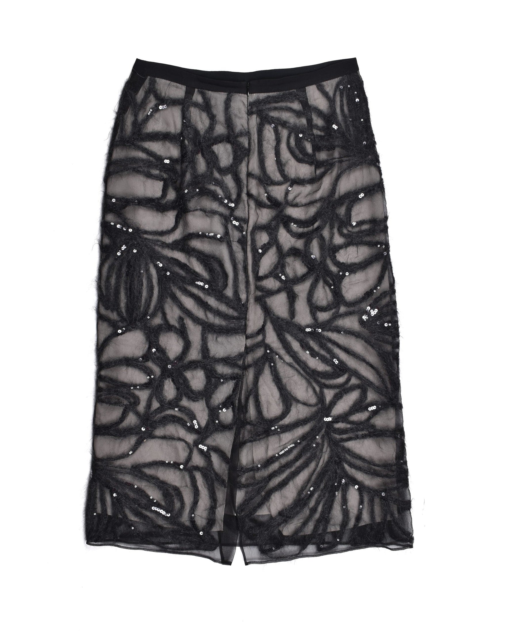 Brunello Cucinelli Black Silk Midi Skirt Glam Steals