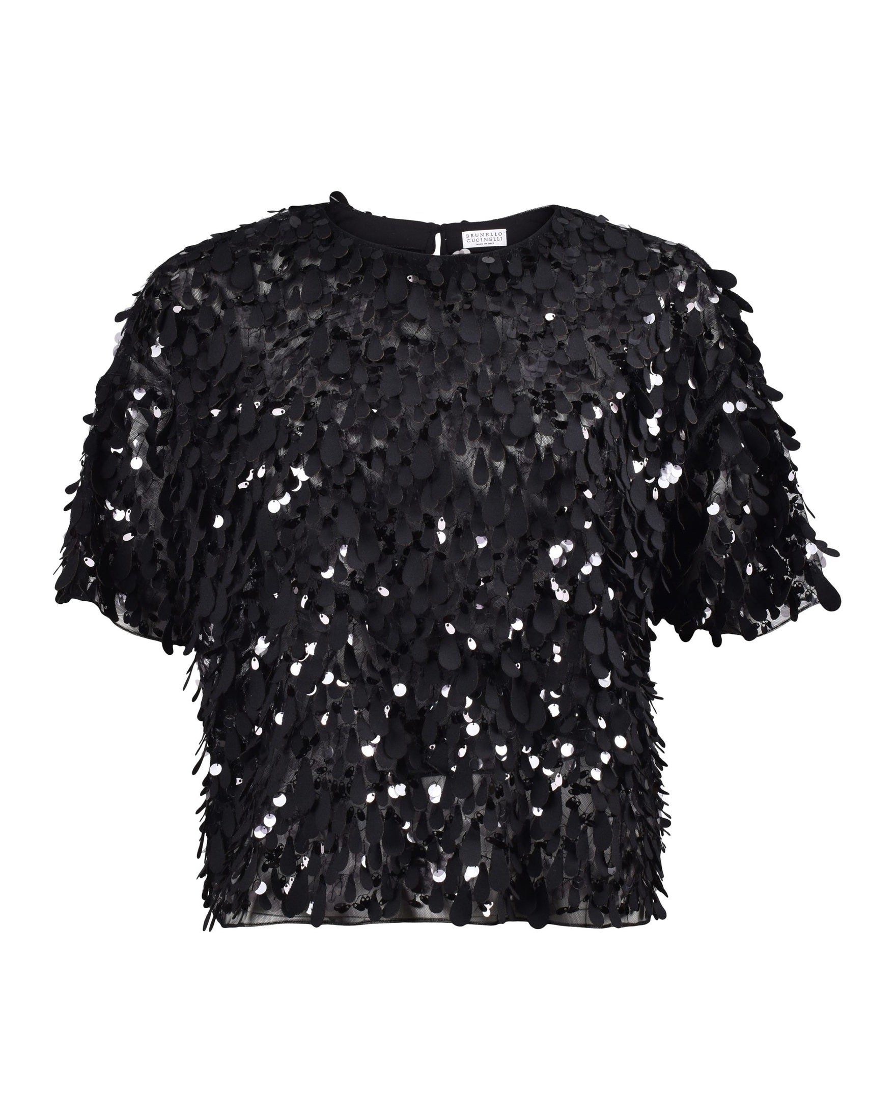 Brunello Cucinelli Black Wool T-shirt Glam Steals