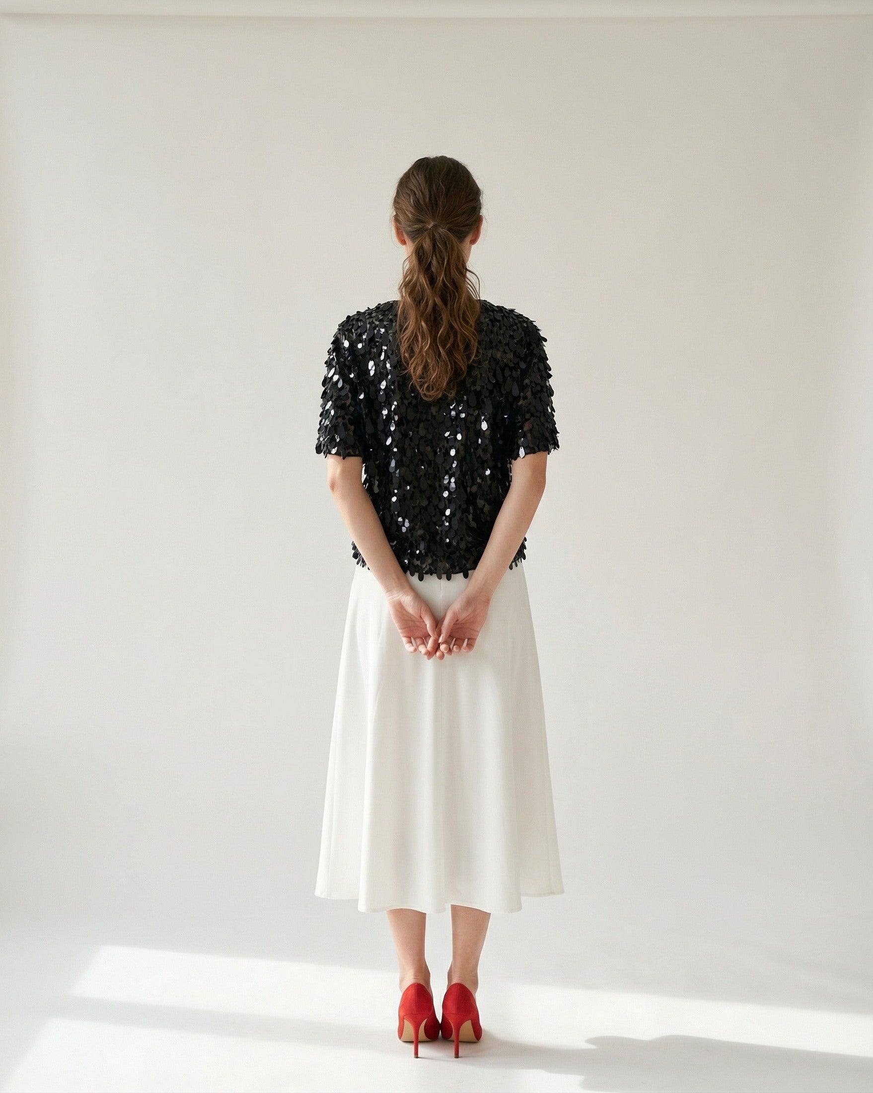 Brunello Cucinelli Black Wool T-shirt Glam Steals