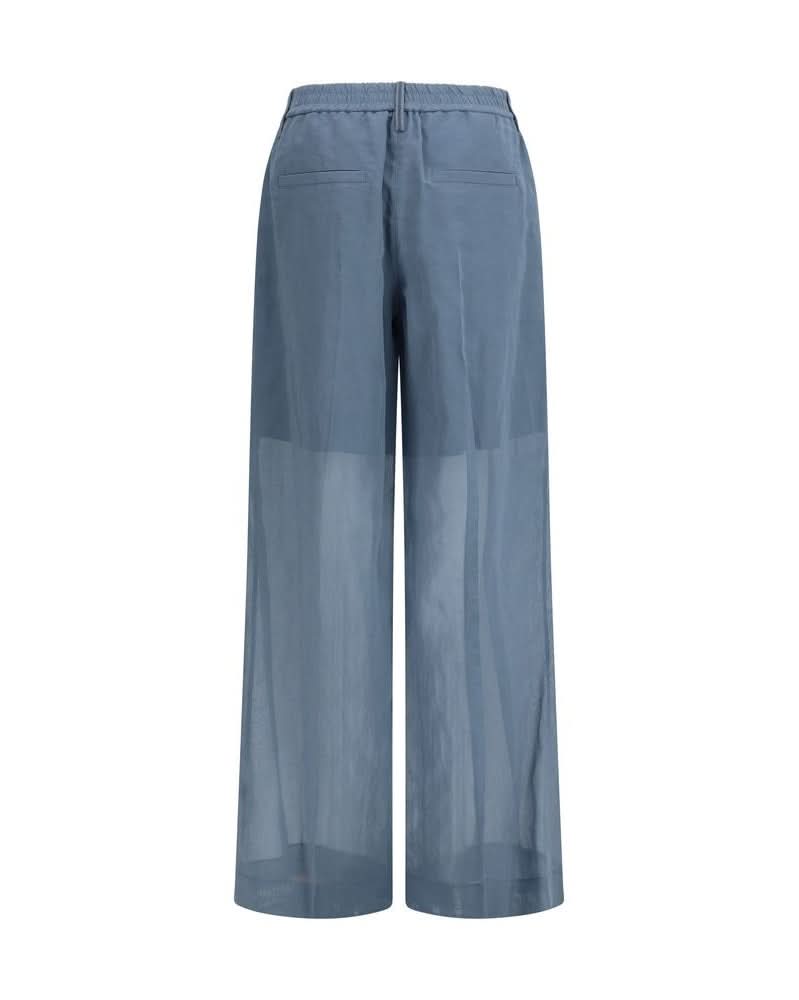 Brunello Cucinelli Blue Cotton Casual Pant Glam Steals