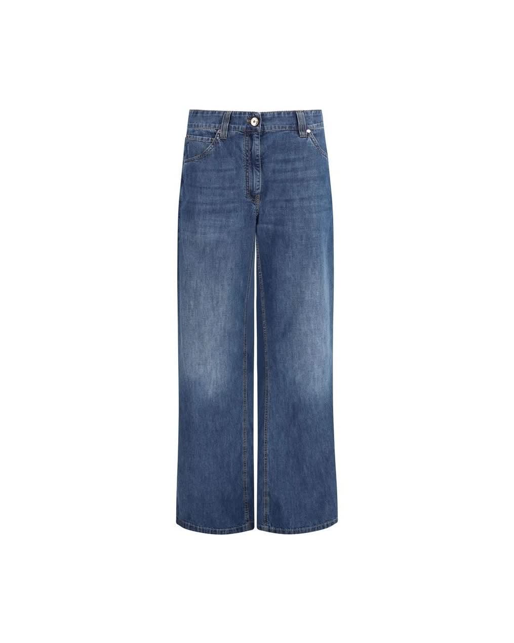 Brunello Cucinelli Blue Cotton Denim Jeans