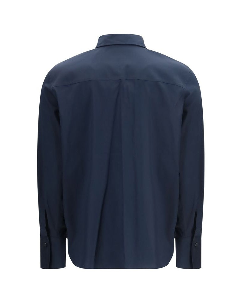Brunello Cucinelli Blue Cotton Dress Shirt