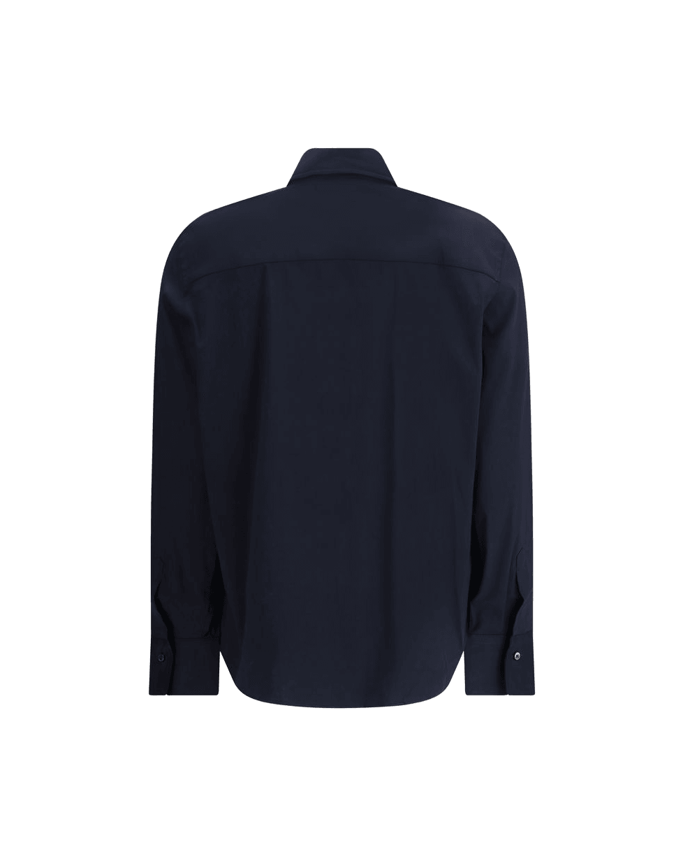 Brunello Cucinelli Blue Cotton Shirt Glam Steals