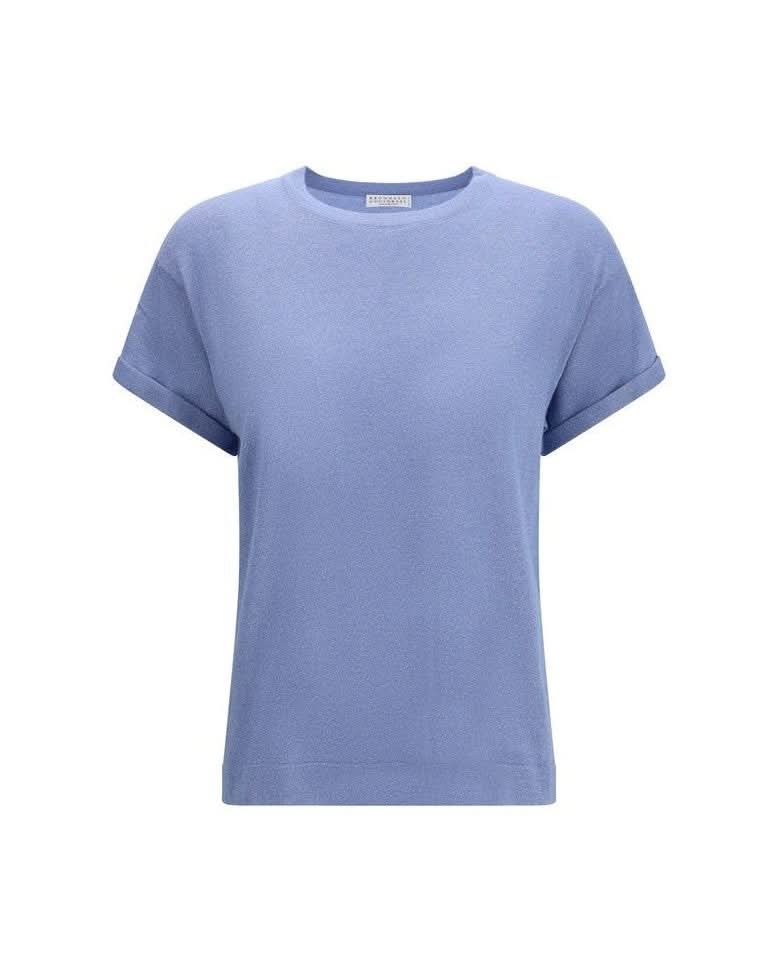 Brunello Cucinelli Blue Nylon T-Shirt
